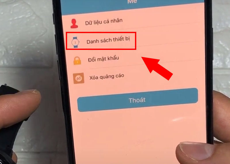 Chọn Danh s&aacute;ch thiết bị